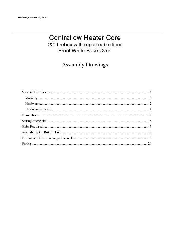 Contraflow heater core