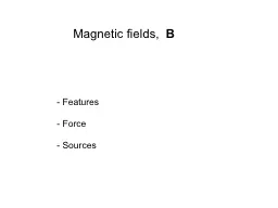 Magnetic fields,