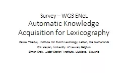 Survey – WG3 ENeL