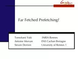 Far Fetched Prefetching?