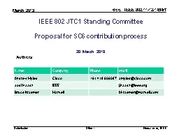 IEEE 802 JTC1 Standing Committee