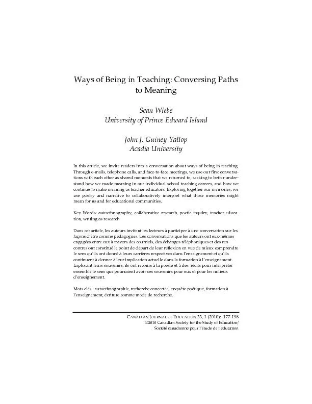 Ways being in teaching conversing paths
