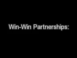 Win-Win Partnerships: