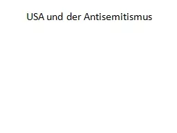 USA und der Antisemitismus