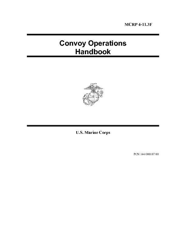 Convoy Operations hand book