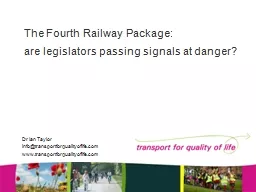 The Fourth Railway Package: