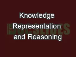 Knowledge Representation and Reasoning
