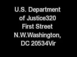 U.S. Department of Justice320 First Street N.W.Washington, DC 20534Vir