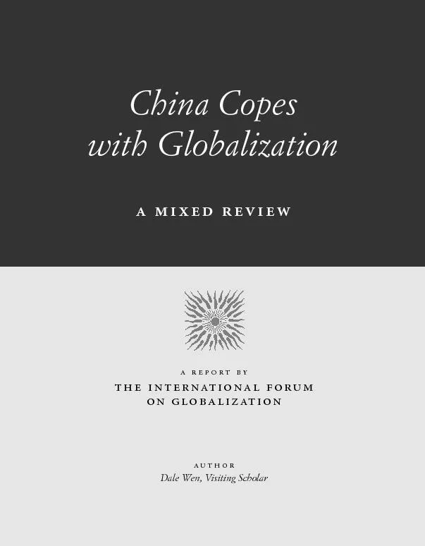 China copes with globalization