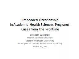 Embedded Librarianship