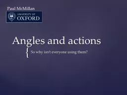 Angles and actions