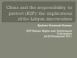 China and the responsibility to protect (R2P): the implicat