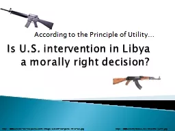 Is U.S. intervention in Libya a morally right decision?