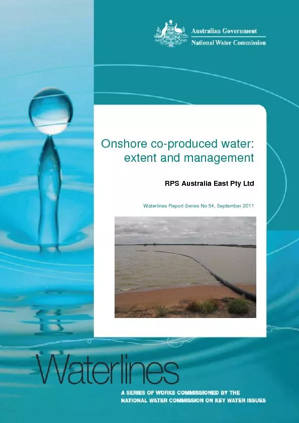 Onshore coproduced water extent and management