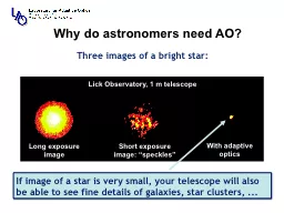 Why do astronomers need AO?