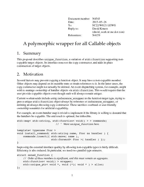 A polymorphic wrapper for all callable objects