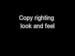 Copy righting look and feel