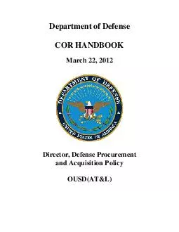 The Department of Defense cor hand book