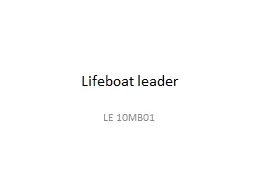 Lifeboat leader