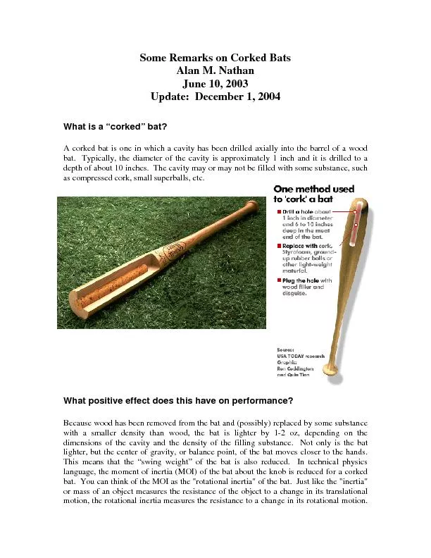 Some Remarks on Corked Bats