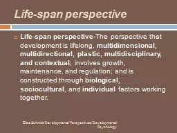 Life-span perspective