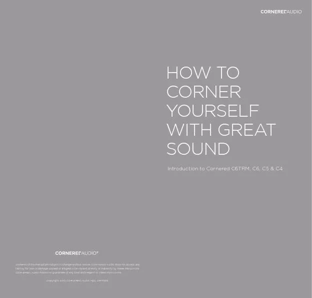 How to corner yourself with great sound