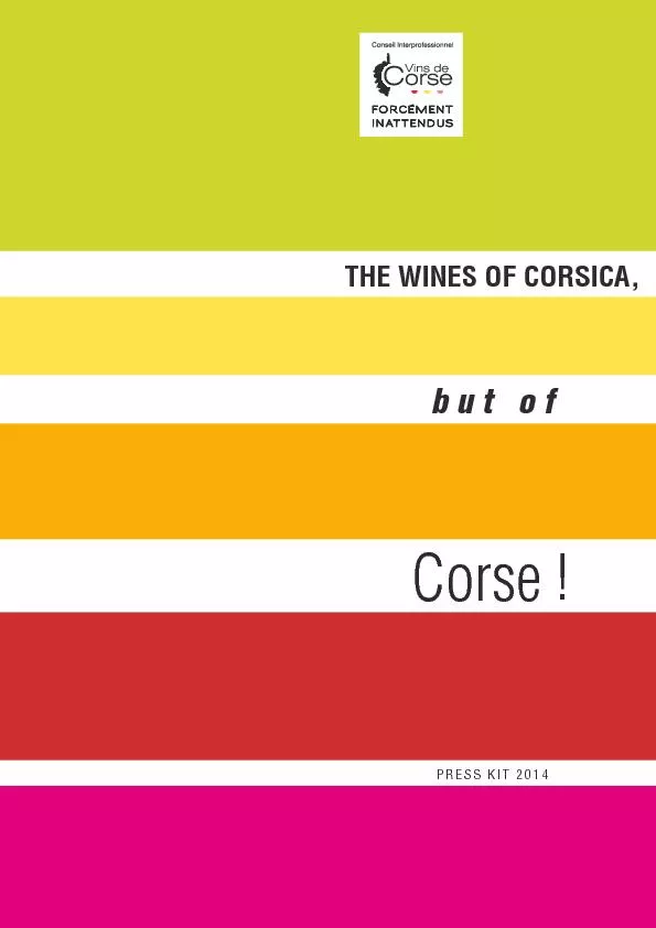 The wines of Corsica but of corse