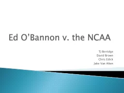 Ed O’Bannon v. the NCAA