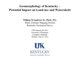 Geomorphology of Kentucky –