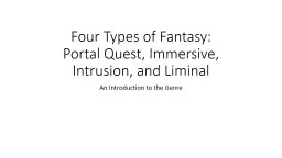 Four Types of Fantasy: