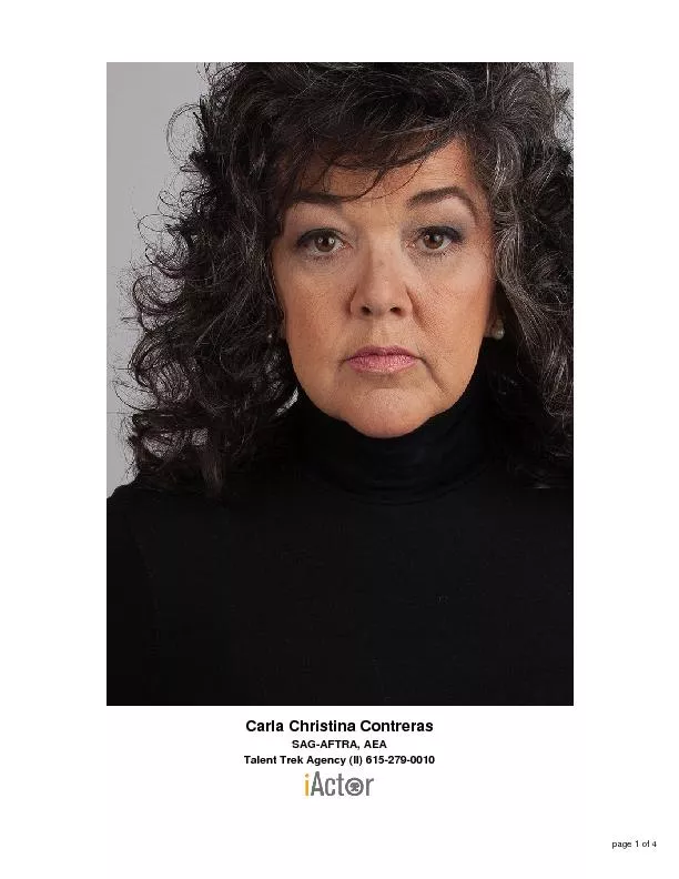 Carla Christina ContrerasSAG-AFTRA, AEA