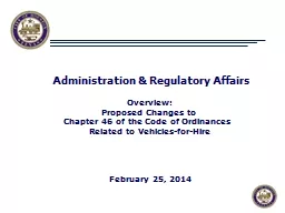 Administration & Regulatory Affairs