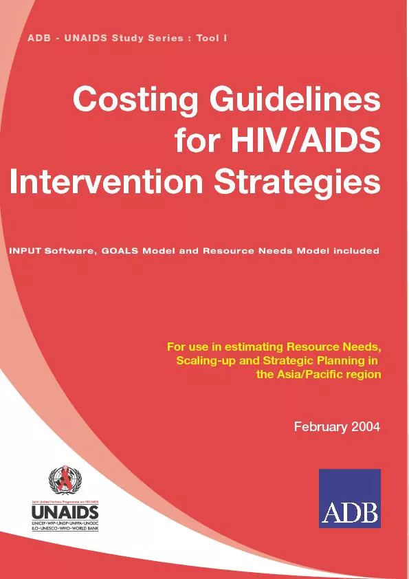 Costing guidelines for HIV/aids intervention stretegies