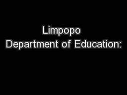 Limpopo Department of Education: