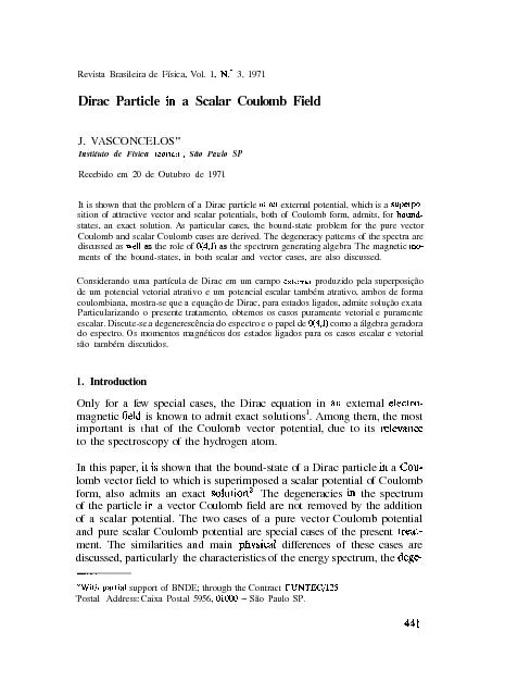 Dirae particle in a coulomb field