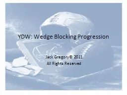 YDW: Wedge Blocking Progression