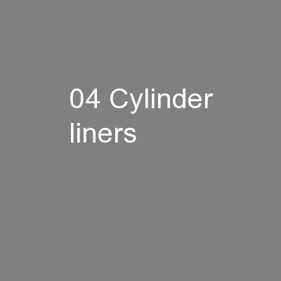 04 Cylinder liners