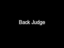 Back Judge