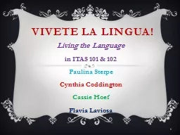 Vivete la Lingua!