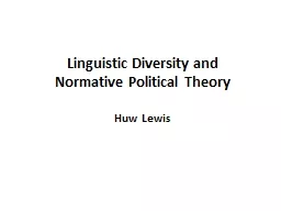 Linguistic Diversity and