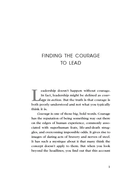 Finding the courage to lead