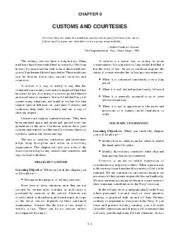 Customs and courtesies