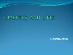 DIABETES  AND  LIPID