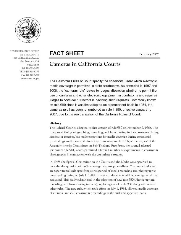 Cameras in California courts