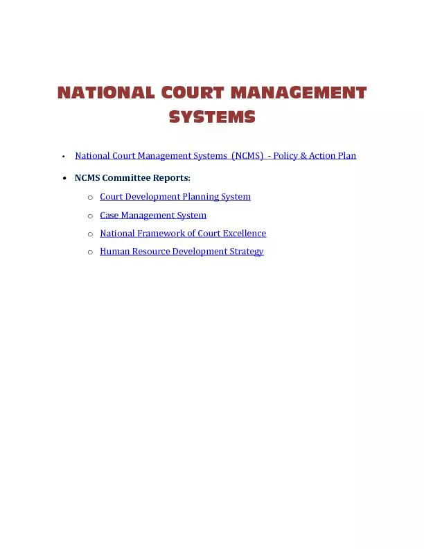National court management systems