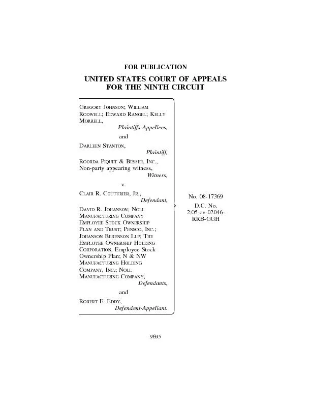 UNITED STATES COURT OF APPEALSFOR THE NINTH CIRCUIT 