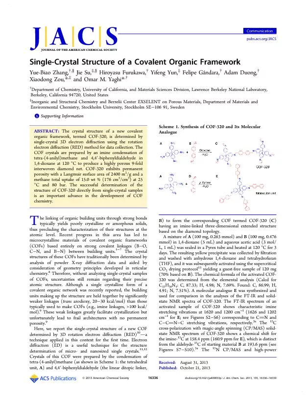 Single-Crystal Structure of a Covalent Organic Framework