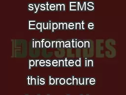 Power LOAD powerloading cot fastener system EMS Equipment e information presented in this