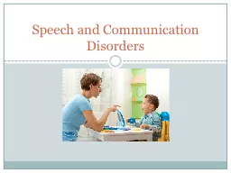 Speech and Communication Disorders