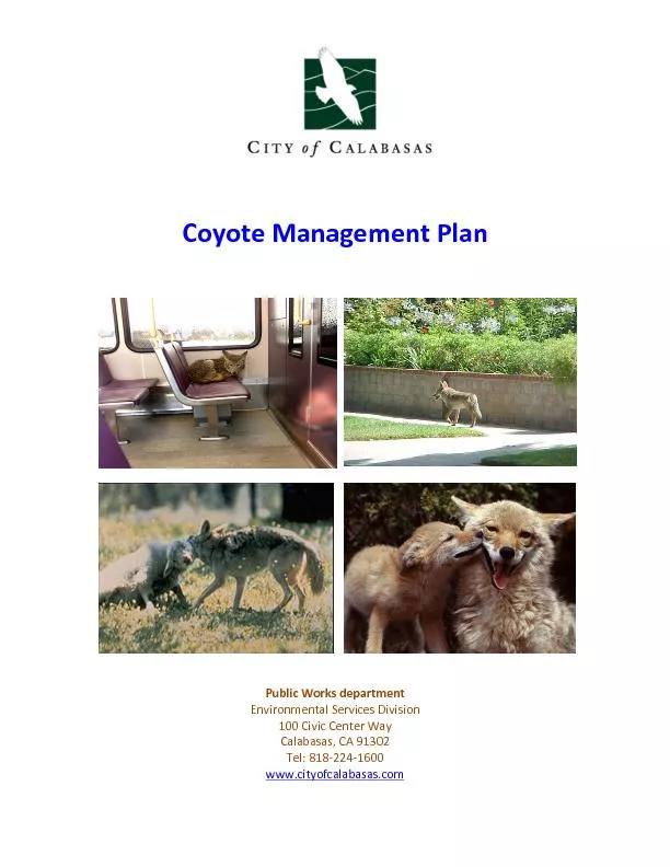 Coyote management plan